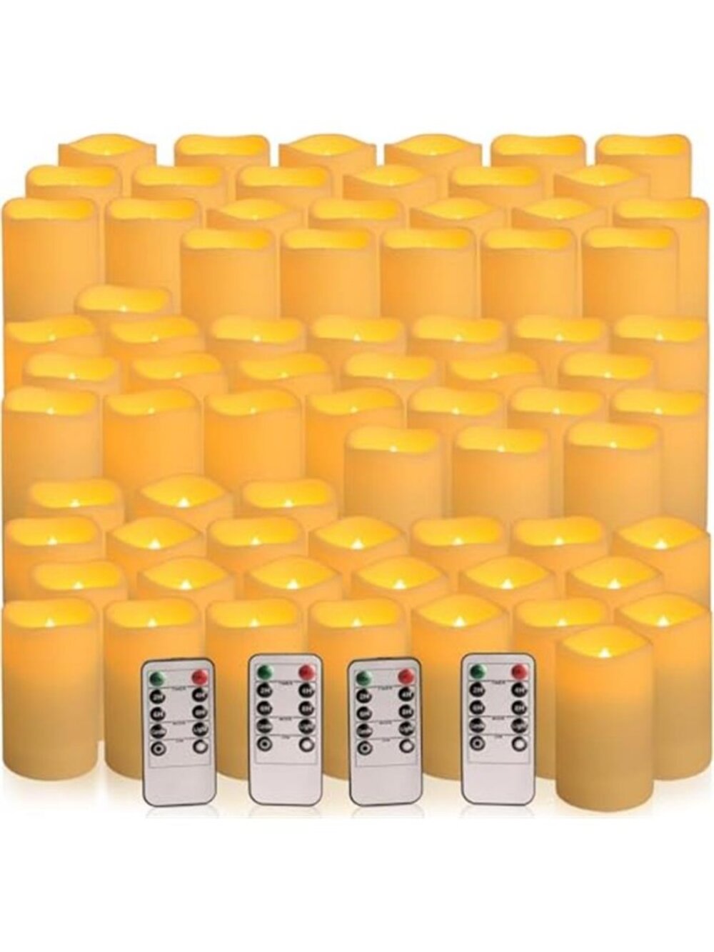 YOROXRG Set of 72 Waterproof Outdoor Flameless Candles, LED Candles with 4